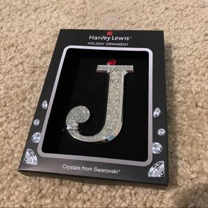 Silver J Christmas Ornament